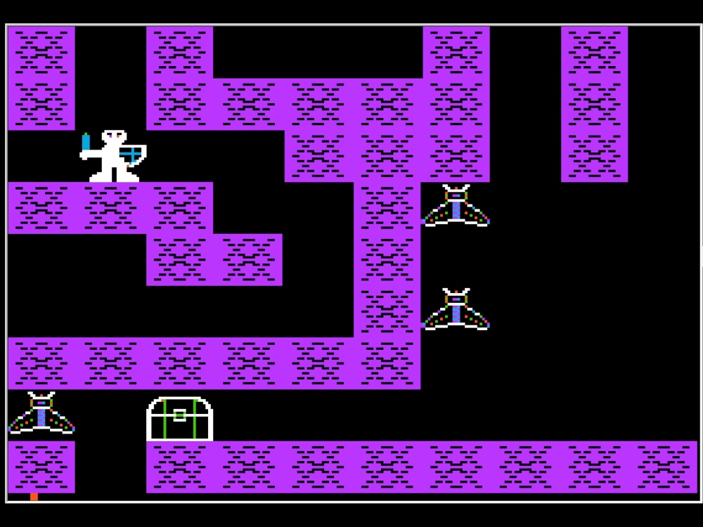 Gameplay of Caverns Of Freitag for Apple II